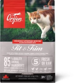 Orijen Fit & Trim Dry Cat Food -Cat Courtyard ns canada emea apac orijen fit 26 trim cat front 1.8kg
