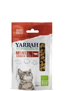 10 X Yarrah Organic Cat Bio Snack 97% Meat 50g